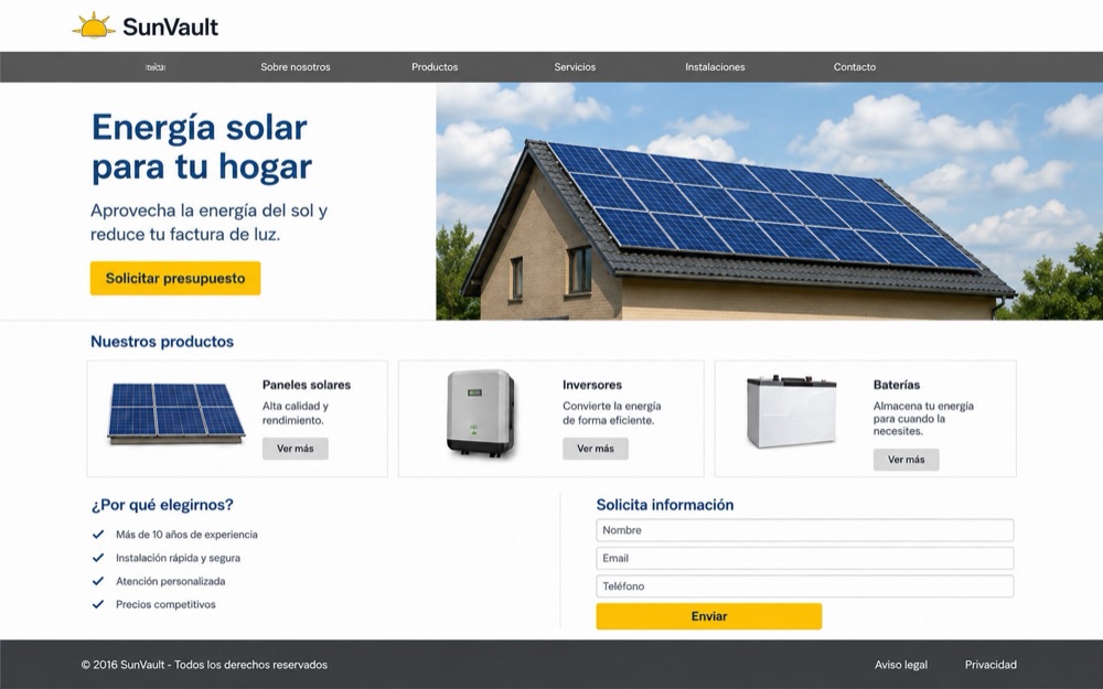 Exemple de site d'entreprise dépassé